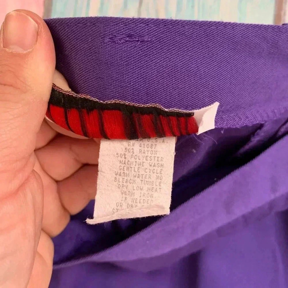 Vintage 80s purple mini skirt - Picture 6 of 7